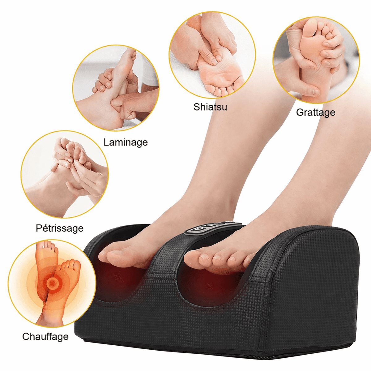 Masseur de Pieds Électrique 3D Shiatsu Chauffant